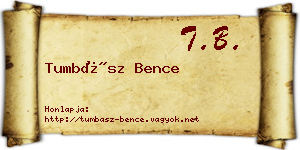 Tumbász Bence névjegykártya